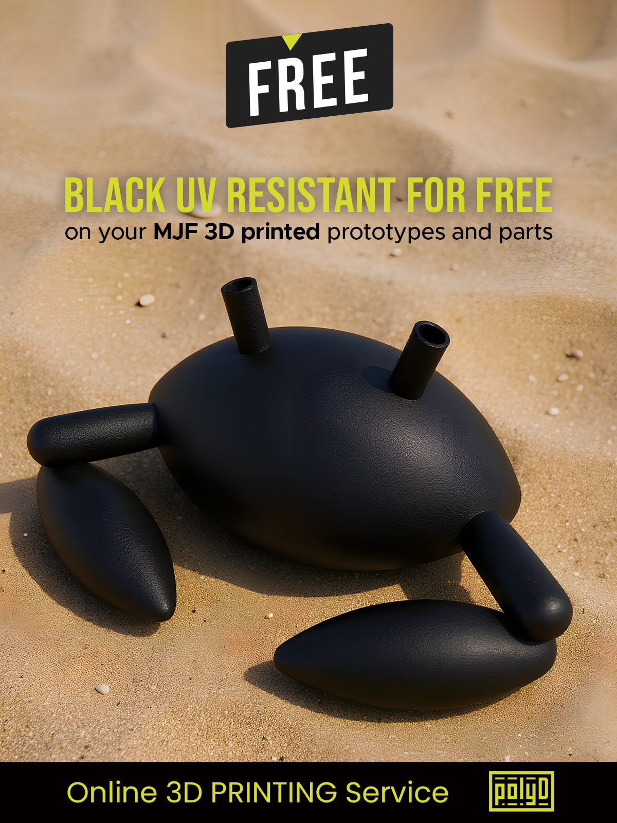 PolyD, black UV resistant for free