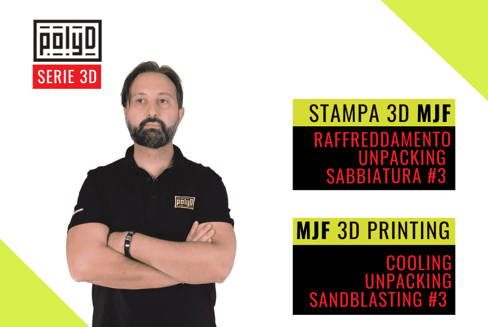 Polyd - MJF 3D printing:  Cooling, Unpacking and Blasting Phases