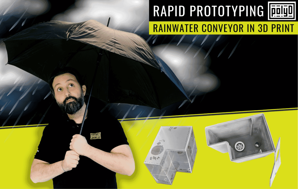 Polyd - MJF 3D Printing - Rainwater Conveyor 