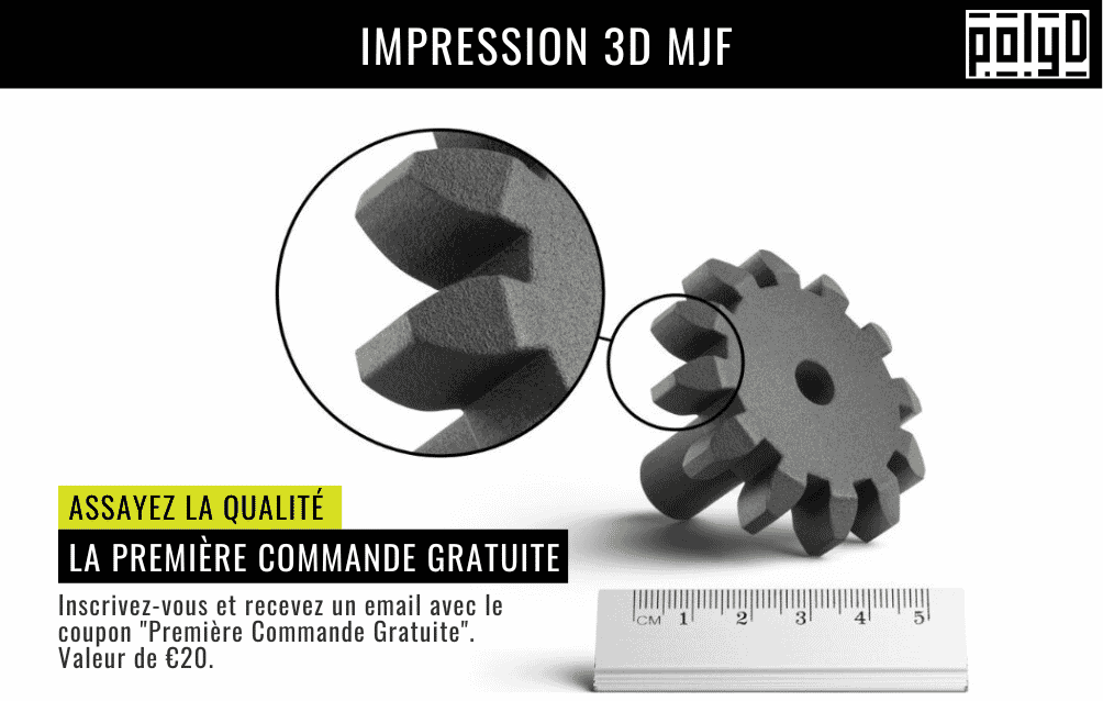 PolyD Impression 3D MJF Première Commande Gratuite