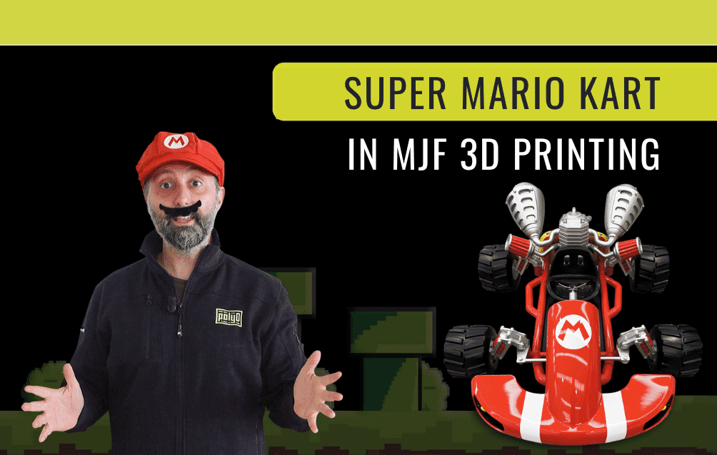 PolyD, super mario kart in MJF 3d printing