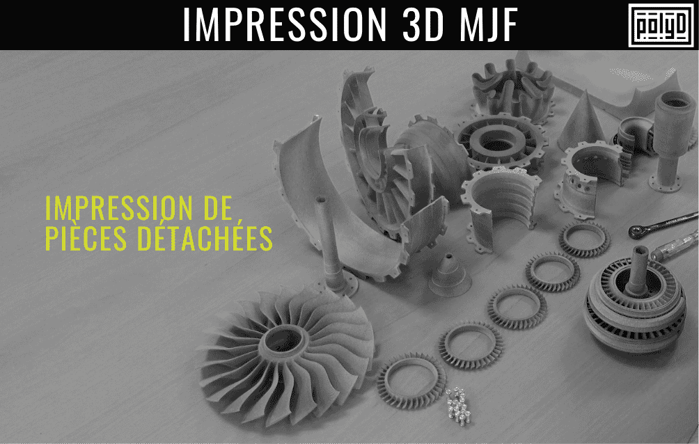 PolyD impression 3D MJF: impression des pièces détachées