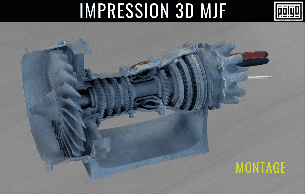 PolyD Impression 3D: Montage et Assemblage du Trubofan