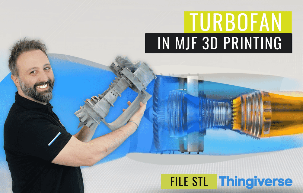 PolyD, MJF 3D Druck: Turbofan Engine