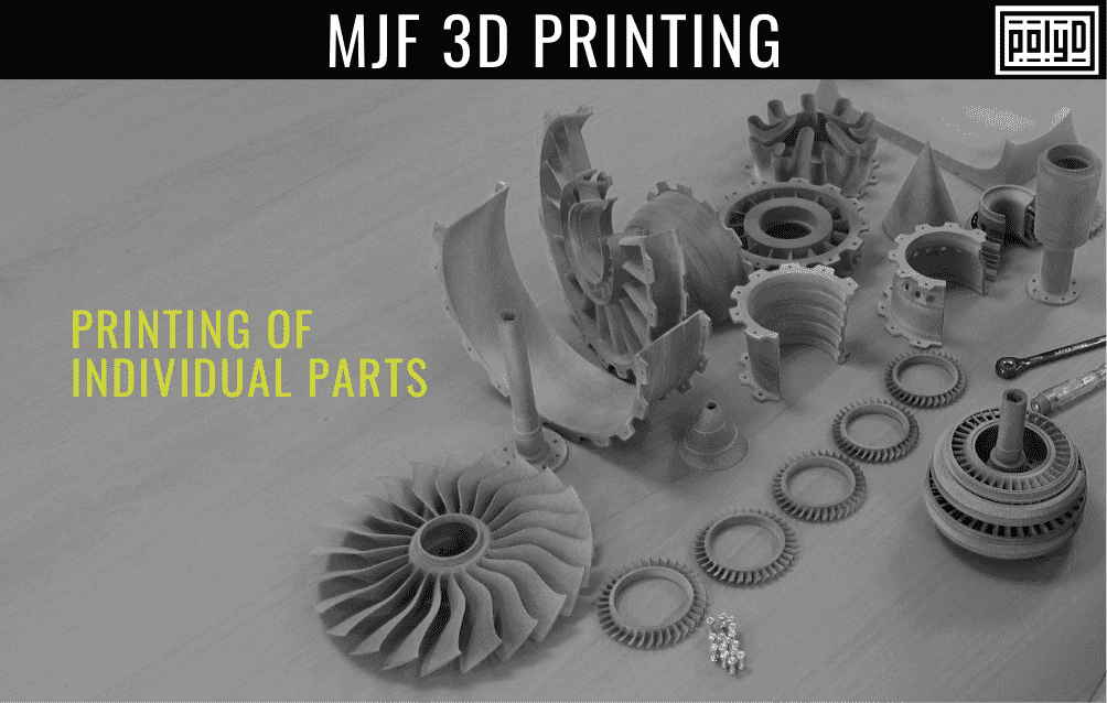 PolyD, MJF 3D Printing: printing of individual parts