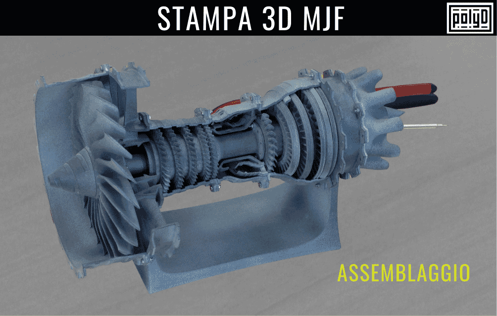 polyD, stampa 3D MJF: Assemblaggio della Turboventola