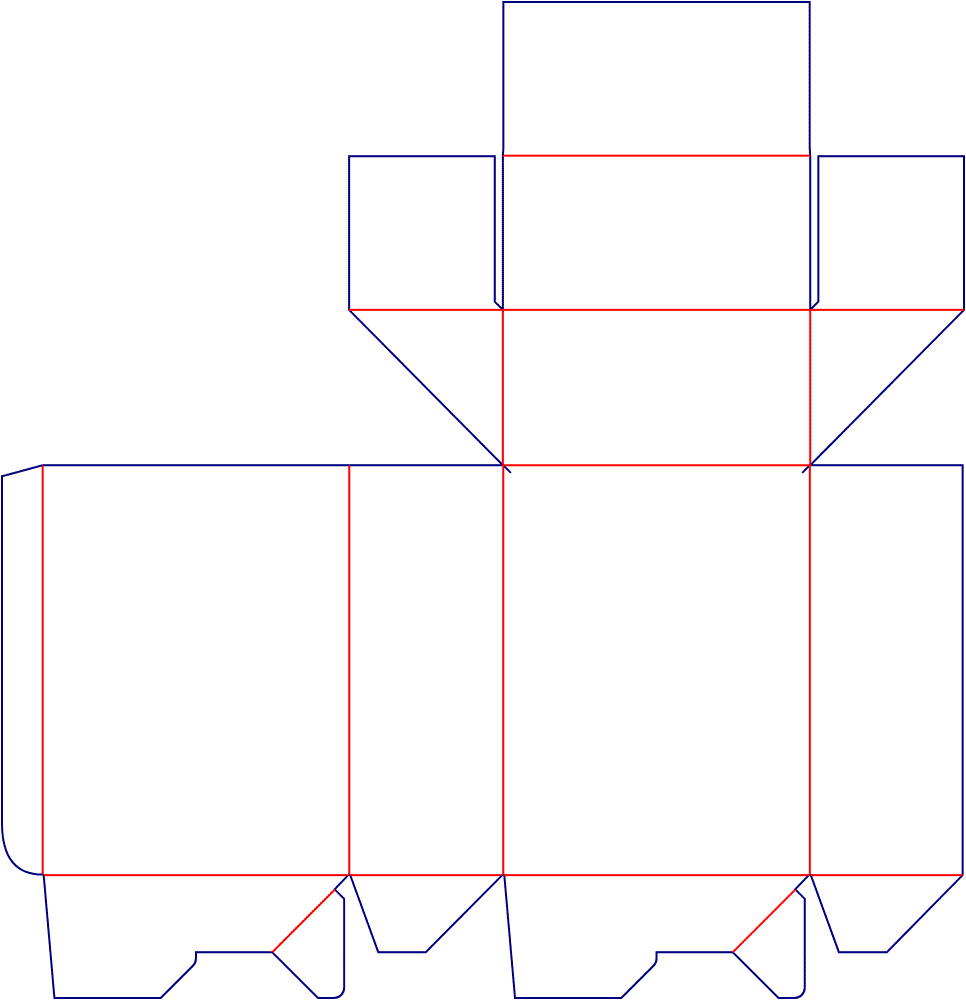 [object Object] Model Dieline