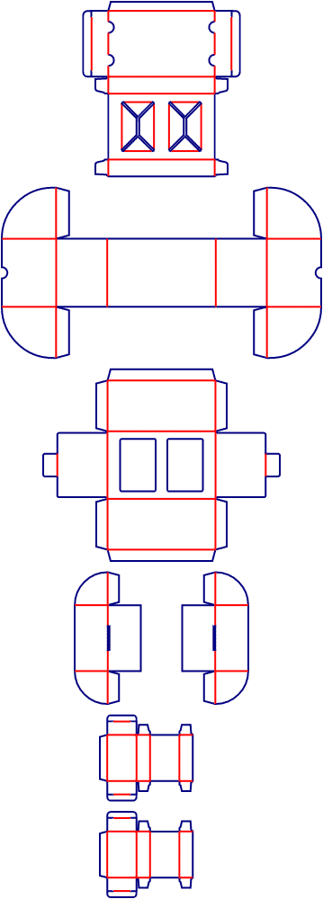 [object Object] Model Dieline