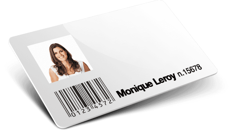 Cartes avec code barres + Numérotation + Nom Et Nom De Famille + Photos
