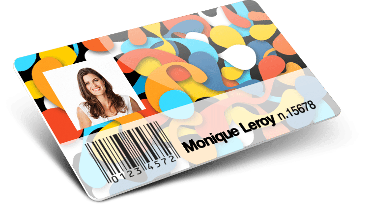 Cartes avec code barres + Numérotation + Nom Et Nom De Famille + Photos
