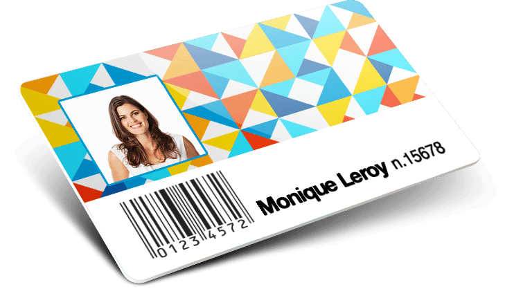 Cartes avec code barres + Numérotation + Nom Et Nom De Famille + Photos