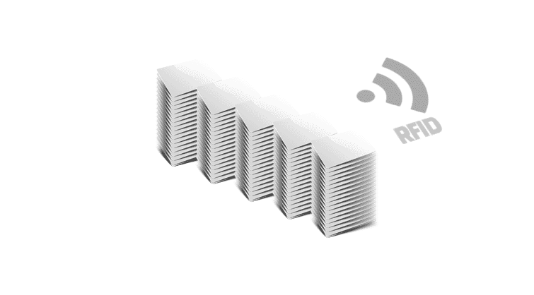 500 tessere bianche con antenna RFID 125Khz read only