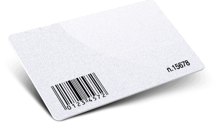 Cartes PVC avec Code-barres + Numérotation + Blanc d'écriture + Glitter