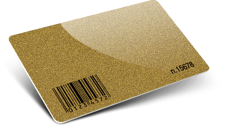 Cartes PVC avec Code-barres + Numérotation + Blanc d'écriture + Glitter