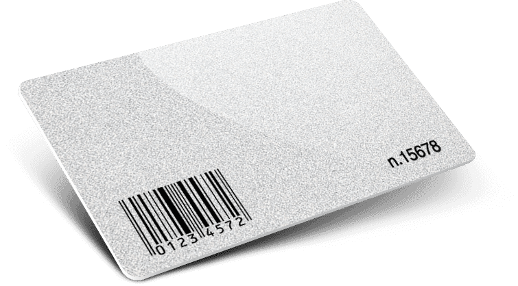 Cartes PVC avec Code-barres + Numérotation + Blanc d'écriture + Glitter