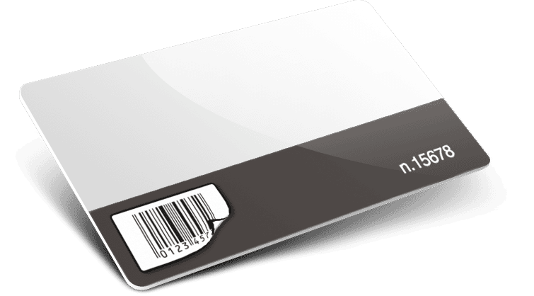 Tessere con Codice a barre + Numerazione + Etichetta stacca attacca