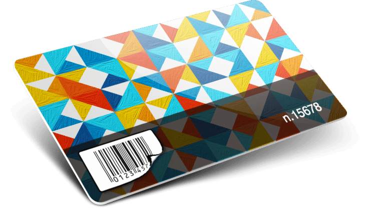 Tessere con Codice a barre + Numerazione + Etichetta stacca attacca