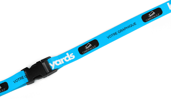 Tours de cou + Mousquetons en métal + Clips de rupture sécuritaire