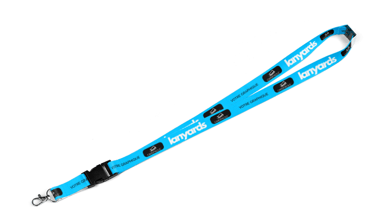 Tours de cou + Mousquetons en métal + Clips de séparation + Clips de rupture sécuritaire