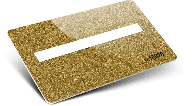 Cards con Numerazione + Campo firma + Glitter