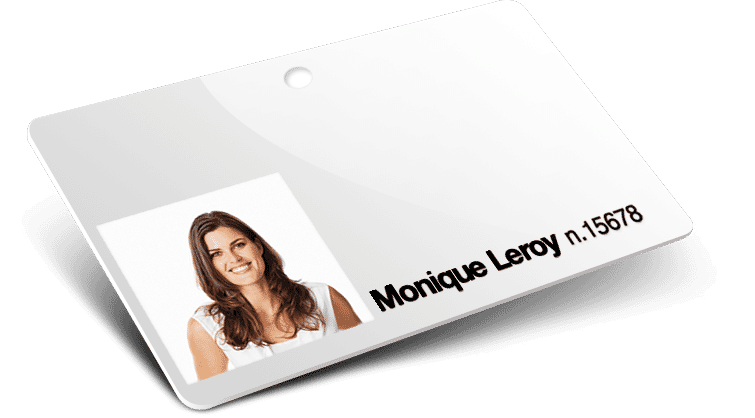 Cartes plastiques avec Numérotation + Noms + Photos + Trou