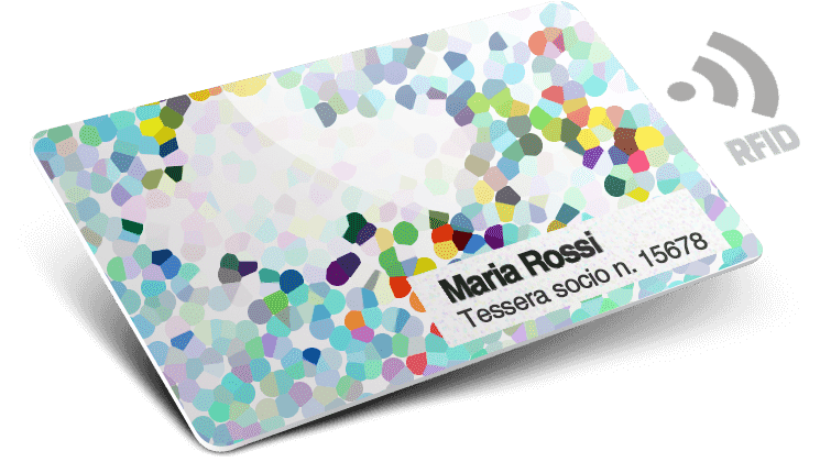 Tessere in plastica con RFID, Numeri e Nomi e Cognomi
