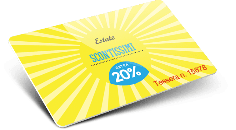 Tessere in plastica con numerazione