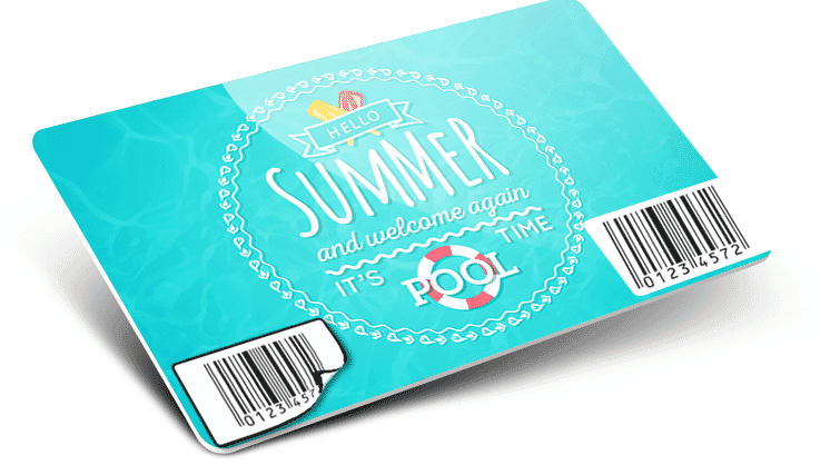 Tessere con Codice a barre + Numerazione + Etichetta stacca attacca