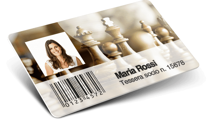 Cards con codice a barre + Numerazione + Nomi e cognomi + Foto