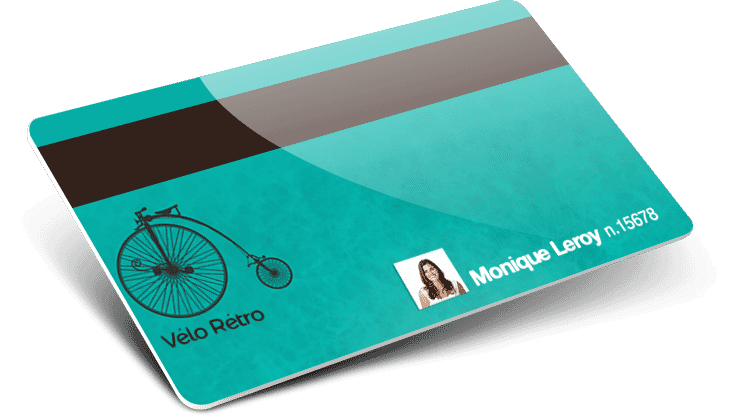 RFID avec bande magnétique + numérotation + noms et prénoms + photo