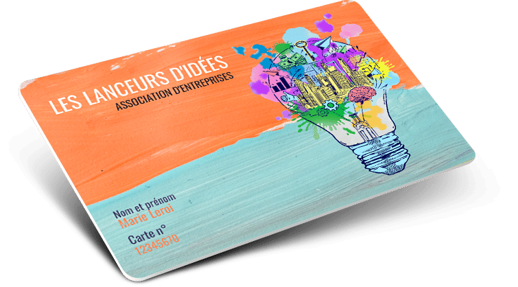 Cartes plastiques avec Numérotation + Nom et Prénoms