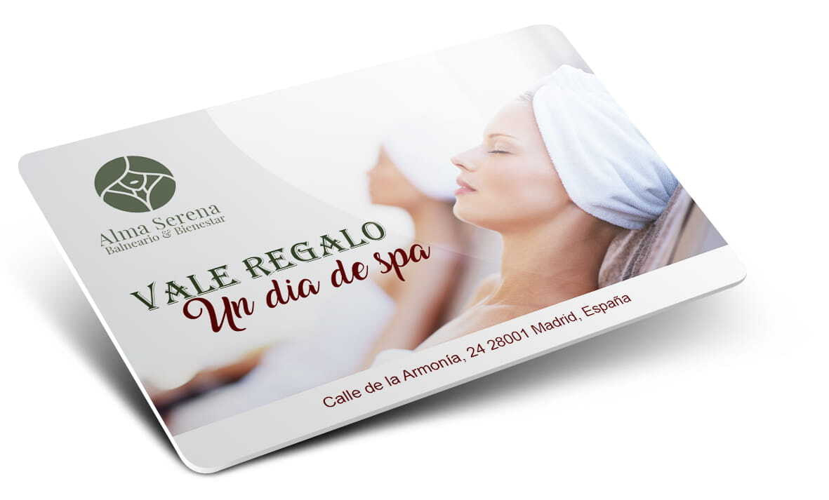 Impresión de tarjetas de regalo de plástico