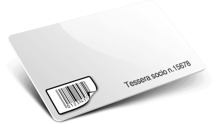 Tessere con Codice a barre + Numerazione + Etichetta stacca attacca