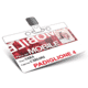 Porta badge in plastica con clip metallica