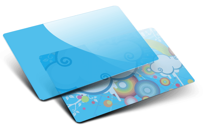 Card plastiche trasparenti colorate