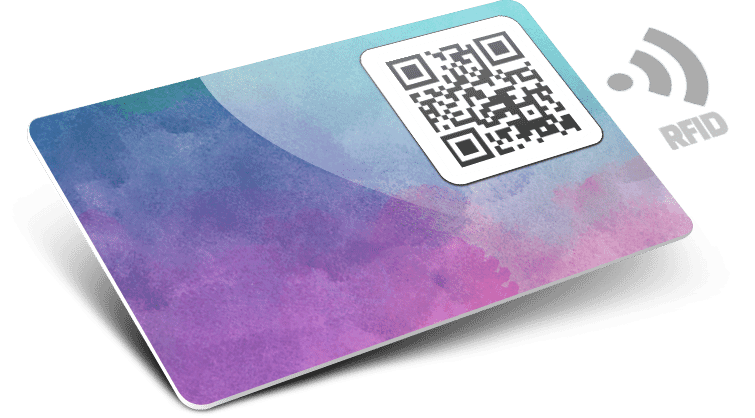 Cartes plastiques avec RFID avec QR Code